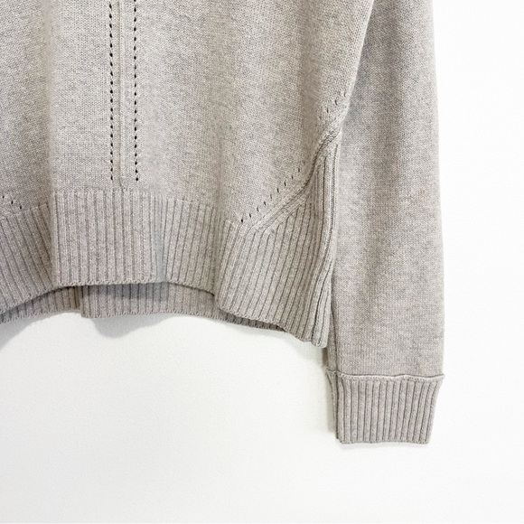BOGO! Rails Presley Pullover Pointelle Sweater Wool Cashmere Dove Gray Small - Picture 7 of 11